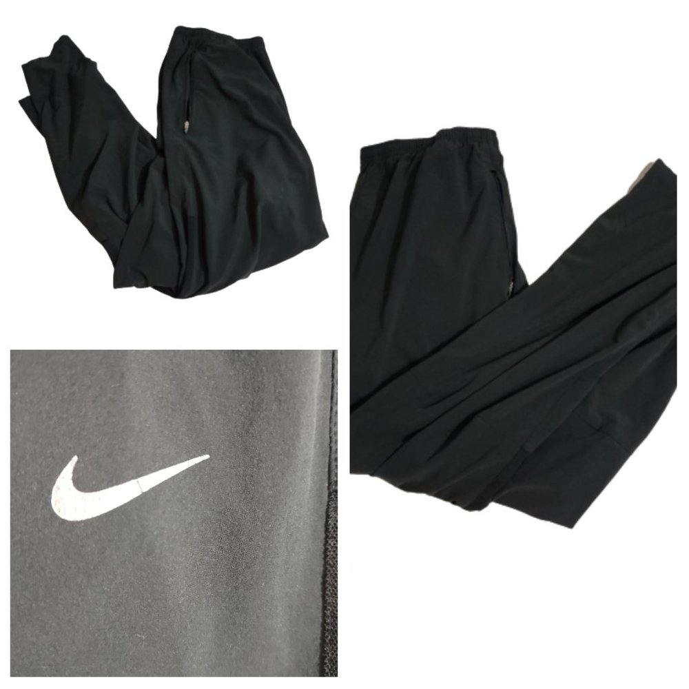 Nike Running Mens Size L Joggers Track Pants Black